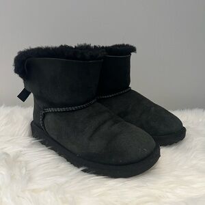 Uggs Kids Black Fur-Lined Boots